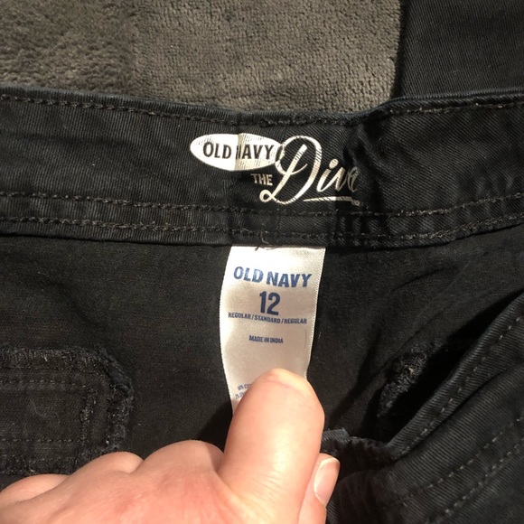 SET OF TWO! Old Navy Black Khakis - Picture 3 of 8